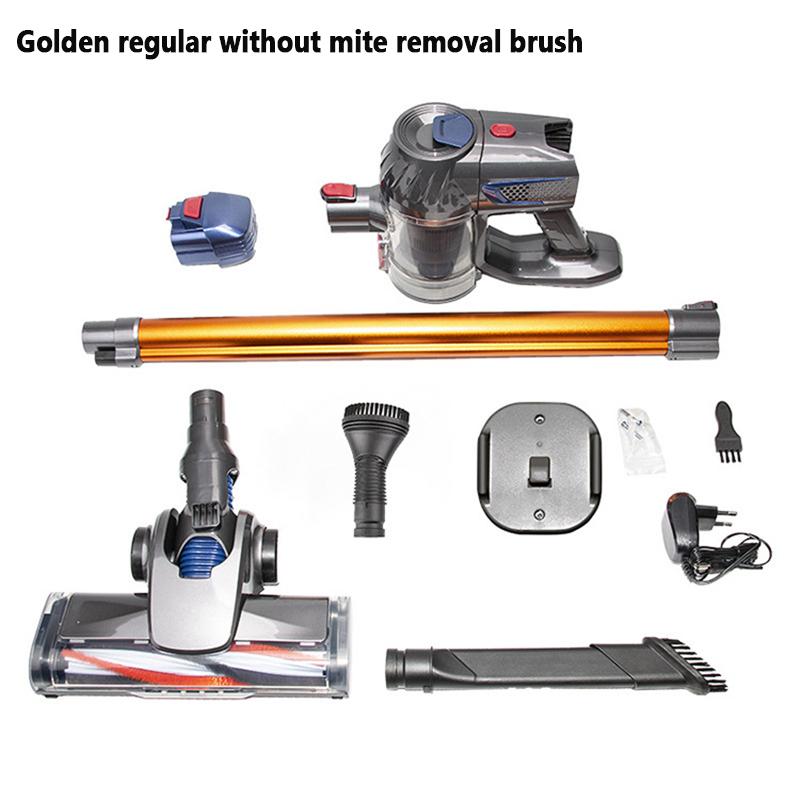 

Беспроводной пылесос, мощный бытовой ручной пылесос, глубокая очистка, удаление клещей, универсальная машина, всасывание 9000 Па European plug золотистый