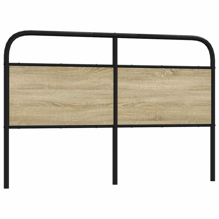 VidaXL Tête de lit chêne sonoma 160 cm acier et bois d'ingénierie, tête de lit pour lit double, meuble de chambre à 4100293