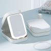 Large Capacity LED Cosmetic Storage Box with Mirror Three Color Dimmable Light for Travel Makeup Organization
