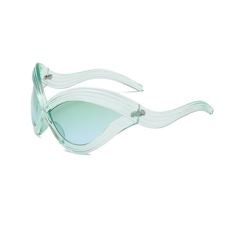 

Новая линия солнцезащитных очков «кошачий глаз» для женщин с высококлассными волнистыми дужками, дорожная защита от солнца, модная одежда, очки для вечеринок 7750 зелёный