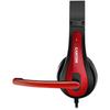 CANYON HSC-1 PC Headset Mic 2m Black - Red