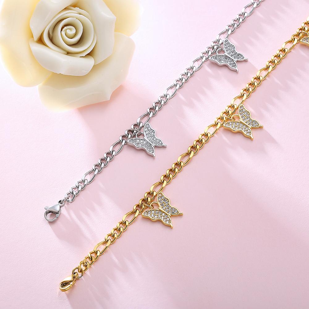 KRKC Adjustable Beach Anklet Foot Jewelry Set Handmade Delicate Anklets for Women Girls 14K Gold Layered Ankle Bracelets Chains