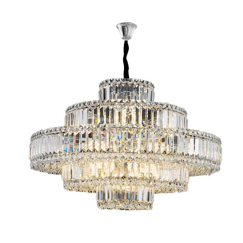 Moderne Luxus Deckenleuchter 2024 Neue LED-Beleuchtung Kristall Hängelampen Designer Heimdekoration Lustres für Wohnzimmer