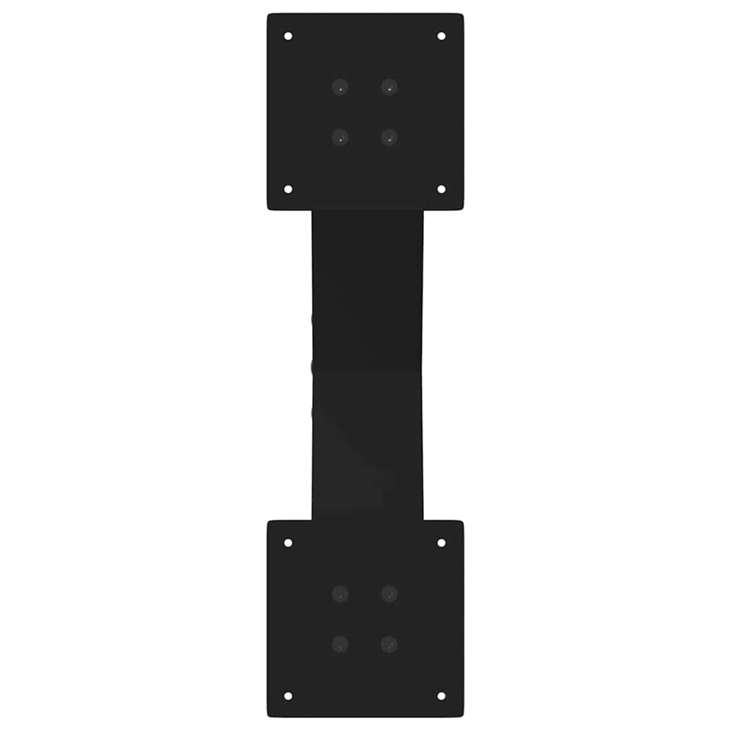 Vidaxl Nogi Do Stolika Kawowego, 2 Szt., Czarne, 60X(30-31) Cm, Stal