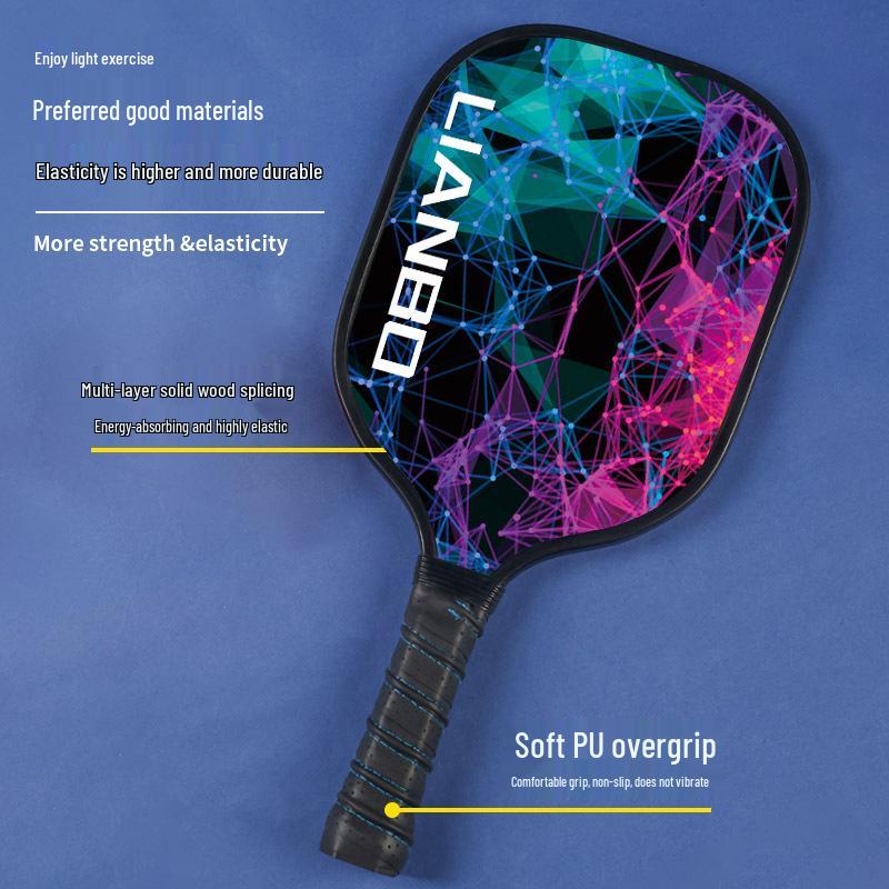 Nine-layer Poplar Wood Pickleball Paddle Set for Outdoor Recreational Sports and Fitness