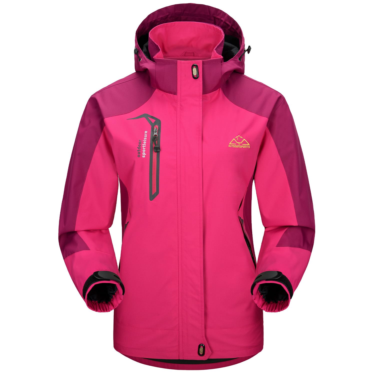 

Gopuune Уличная горная ветрозащитная и дышащая куртка с капюшоном для походов и идеально подходящая для осени и зимы Размер Женская парка, Треккинг, (Розовый, Л)