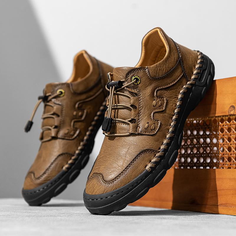 Męskie skórzane trampki, ręcznie robione buty codzienne