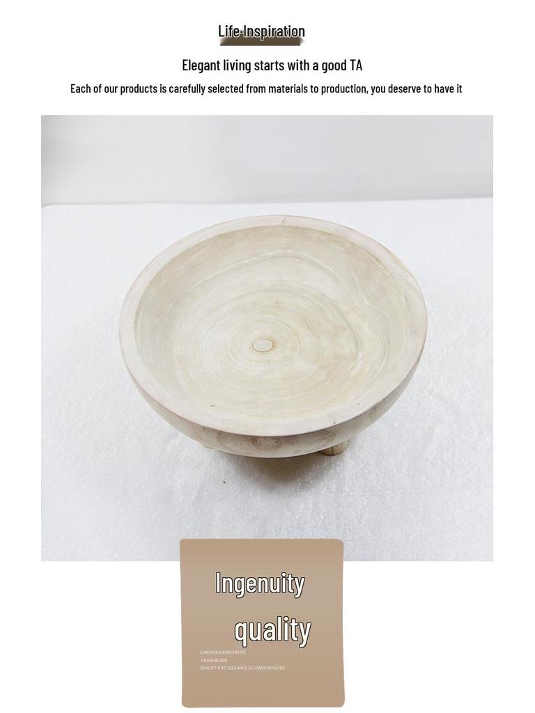 Úložný tác z paulovniového dřeva se čtyřmi nohami - Víceúčelový dřevěný řemeslný a ovocný tác