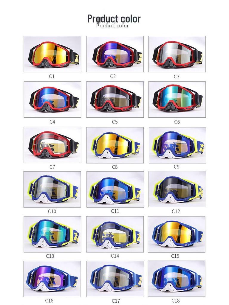 Gafas de Moto y Esquí a Prueba de Viento Transfronterizas: 100% Todoterreno, Equitación al Aire Libre y Protección para Descenso