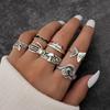 European and American-style fashion jewelry, suitable for work, with a light luxury aesthetic: butterfly chain, black resin ring, unique design,