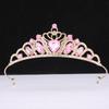 Heart-Shaped Princess Tiara Bling Bling Bridal Headwear Fashion Children's Crown  Bride