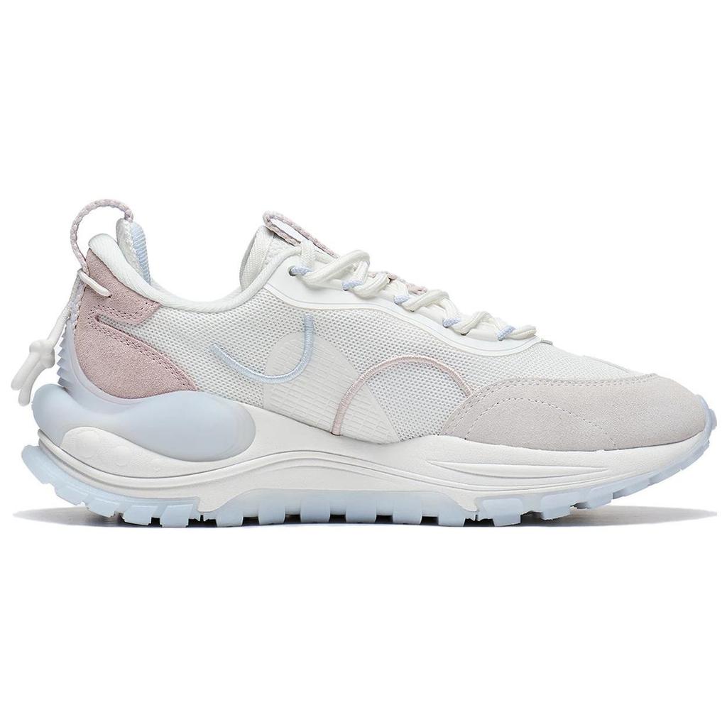 Li Ning CF Star Track Slip Resistant Abrasion Resistant Low Top Sports Casual Shoes Women's Mist White AGLT074-1