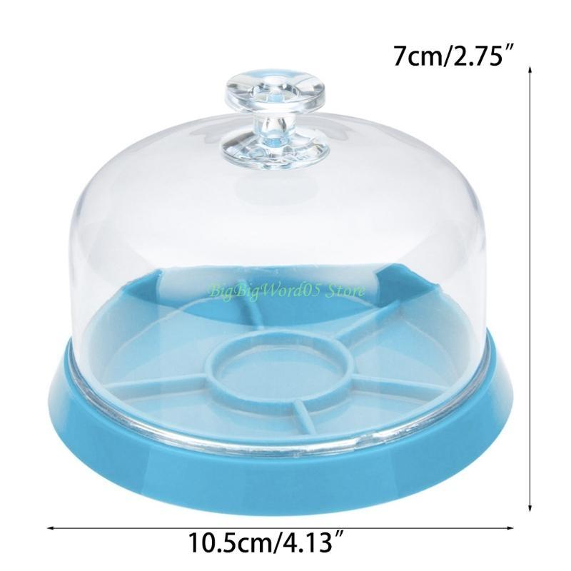 24TE Watchmaker Watch Parts Holder Tray Dust Cover 6 Slots Organizer Plastic Dust Sheet Cover Tray Repair Tool Storage Box