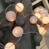LED Cotton Ball Holiday String Lights with Battery Box for Decorations