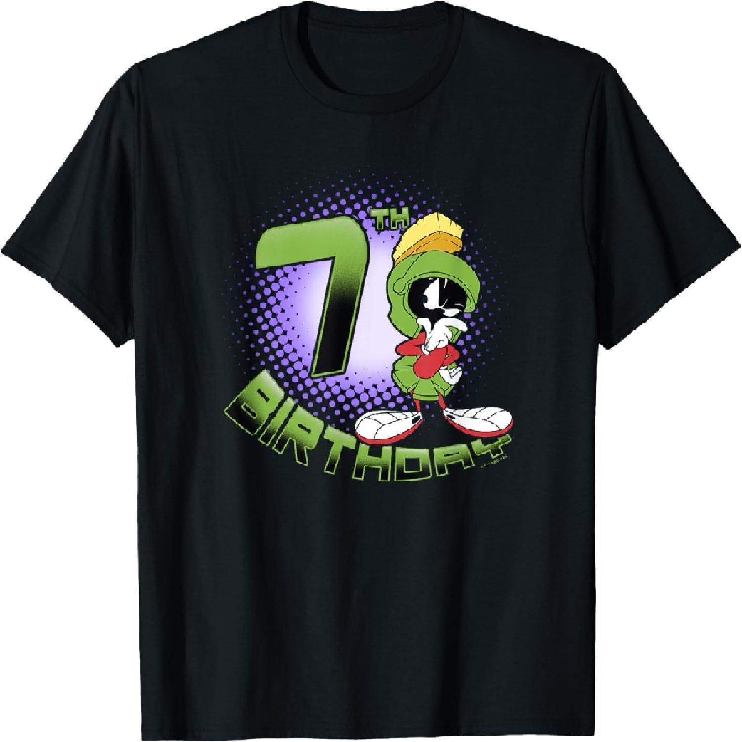 Looney Tunes Marvin The Martian 7th Birthday T-Shirt S