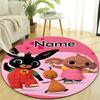 Personalized B-Bing Bunny Round Chair Office Rug - Perfect for Mat, Office Chair & More - Ideal Gift for Birthdays and Holidays
