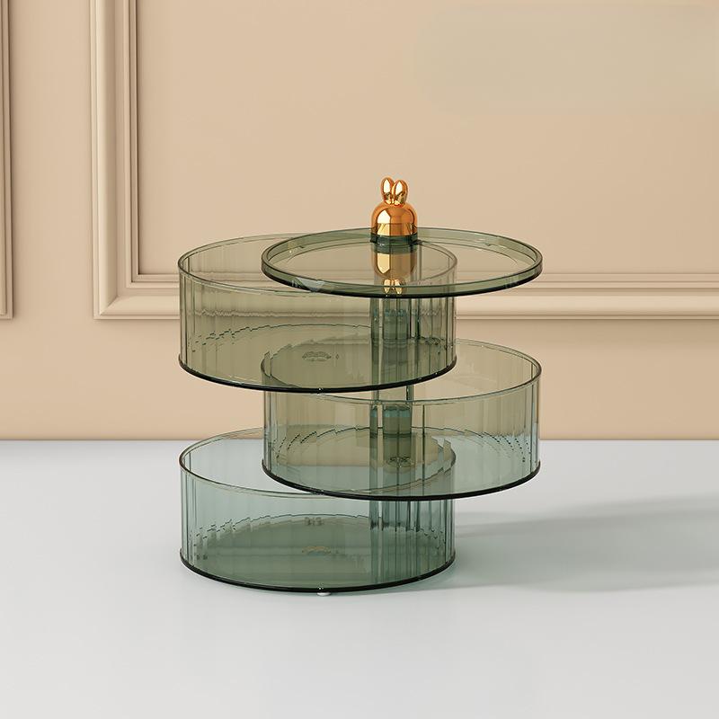 New Year's Home Living Room Candy Box High-end Light Luxury Transparent Dried Fruit Plate New Year's Nut Snack Storage Box