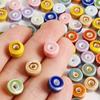 10/20/50pcs Colorful Ceramic Charm Loose Beads 3D Pumpkin Hearts Star Halo Dyeing Beading For DIY Necklace Bracelet Accessories