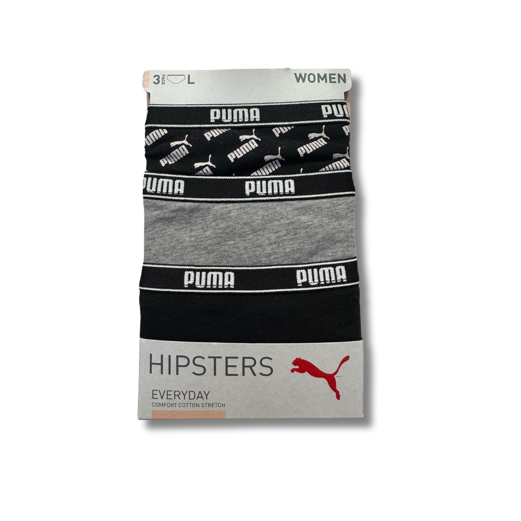 Puma HIPSTER AOP 3er-Pack Damen-Slips 93537703 r XL gray