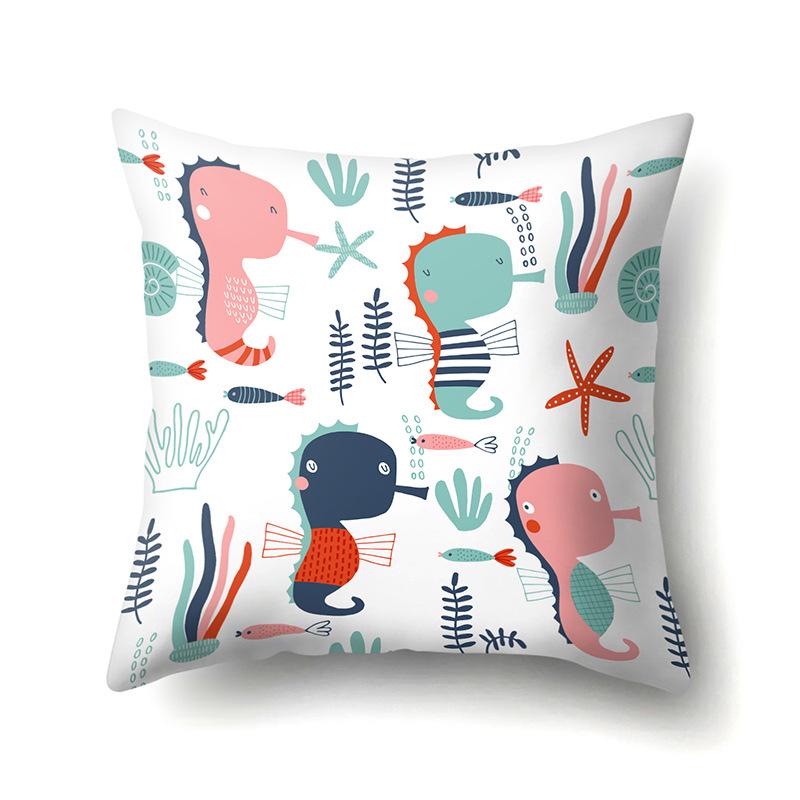 Geometric Creative Single-Sided Pillow Cover Living Room Sofa Cushion Cover Polyester Pillow Cover Office Waist Cover