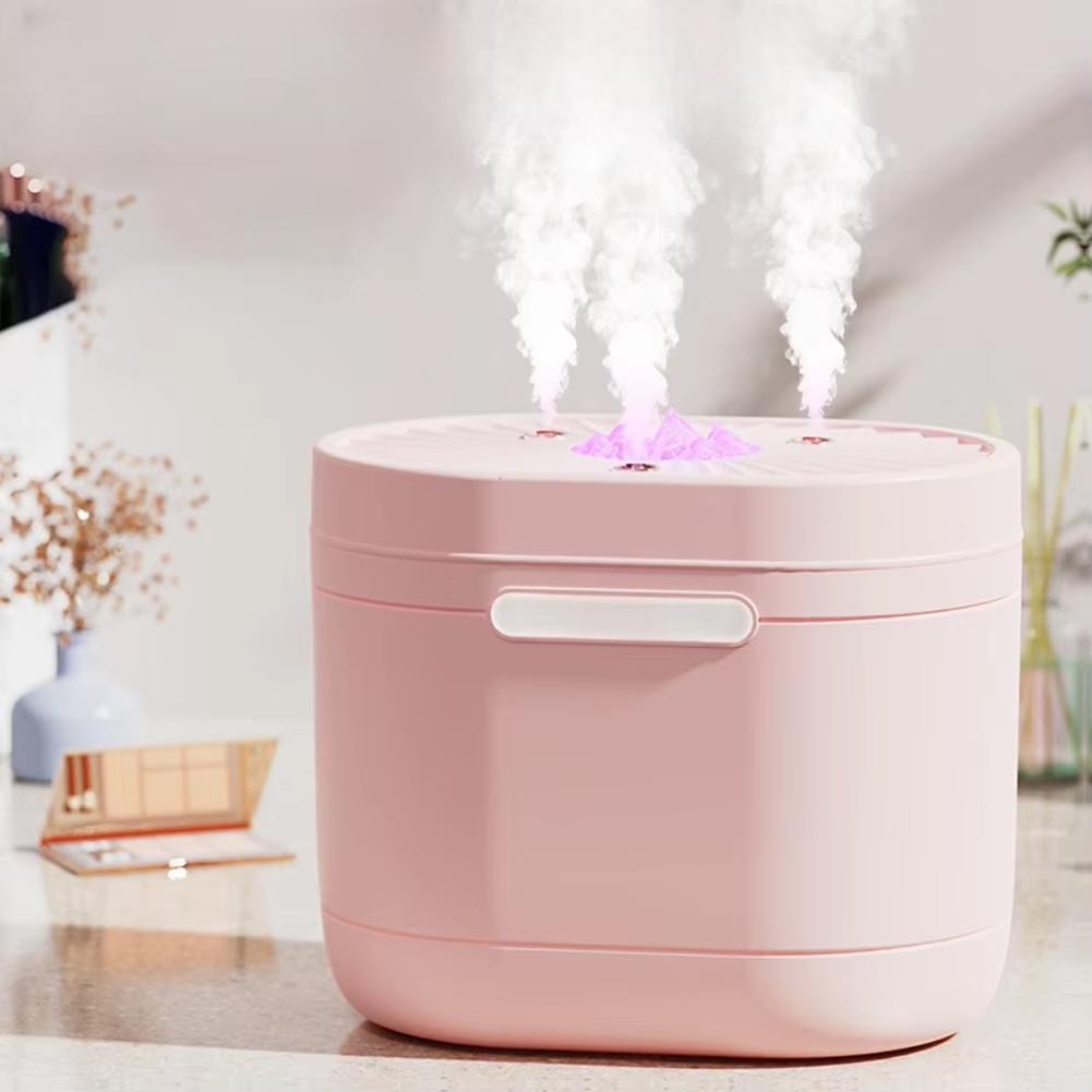 Luxury USB Mini Humidifier Silent Bedroom Aroma Three Mouthed Spray Mist Portable Home Air Purifier Elegant Device USB Charging