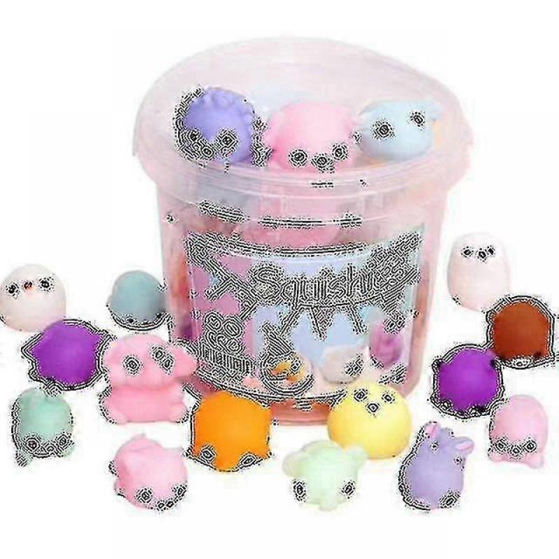 Squishies Squishy Toy 24/36/64pcs Party Favors Kids Mochi Squishy Toys Storage Box