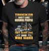 Trucker Just Like Normal People T-Shirt – Sleep Less Work Harder Vintage Semi Truck Print – American Classic Workwear Tee
