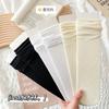 Summer Thin Ice Socks Black And White Solid Color Ice Silk Breathable Stack Socks Are Simple With Leather Shoes And Mid-Leg Socks