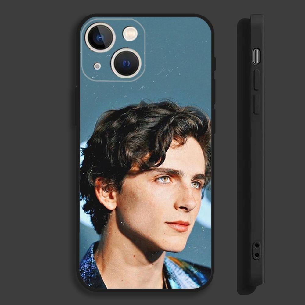 T-Timothée Chalamet Handyhülle Für iPhone15,14,13,12,11,Pro,Max,Plus,Mini,X,XS,XR,8,7,6,S,Plus,SE Weiche Schwarze Hülle