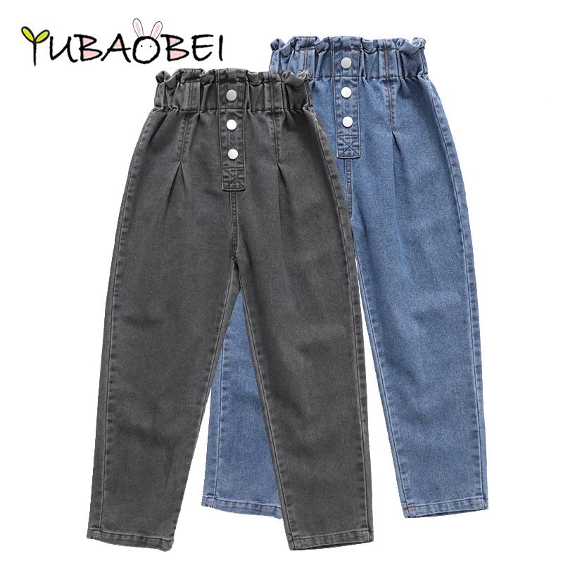 YUBAOBEI Blue Jeans per ragazza Increspaspaspa elastiche vita jeans Ragazze  Primavera Autunno Vita alta Pantaloni Kid Casual Style Abbigliamento per  bambini acquista in modo economico — spedizione gratuita, recensioni reali  con foto —