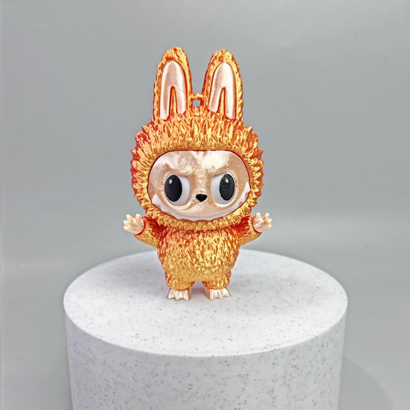 1 Piece Cute Surrounding Characters Gifts 3D Printing Trendy Play Labubu Ornament Cartoon Doll Desktop Decoration