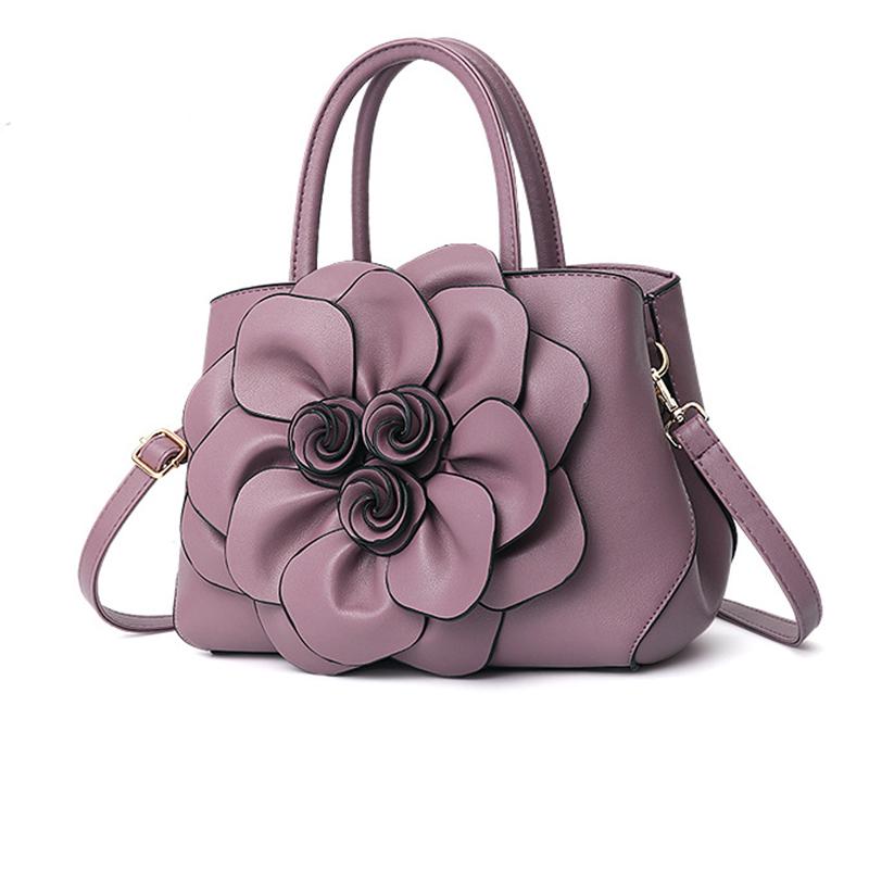 Women Fashion Flower Decoration Stylish Handbag Shoulder Bag Crossbody Bags MIT