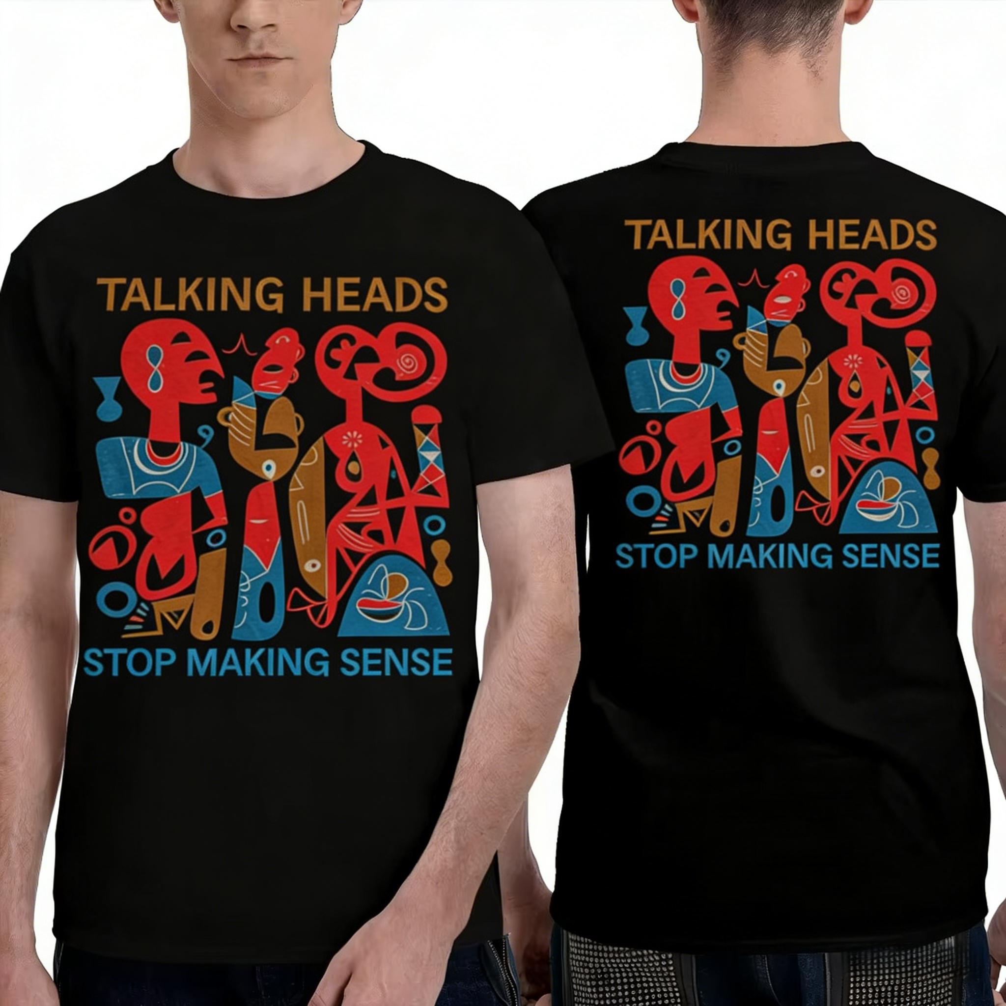 American Retro Talking Head Tshirt Rare Unisex Tshirt Summer New Retro Fashion Mens and Womens Streetwear Hip hop streetwear 4XL