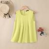 ZANZEA Women Casual Round Neck Summer Sleeveless Tank Tops