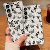 Butterfly Pattern Phone Case For Samsung Galaxy S26 S25 S24 S23 Ultra S22 Plus S21 S24 S25 FE Transparent Shockproof Soft Cover