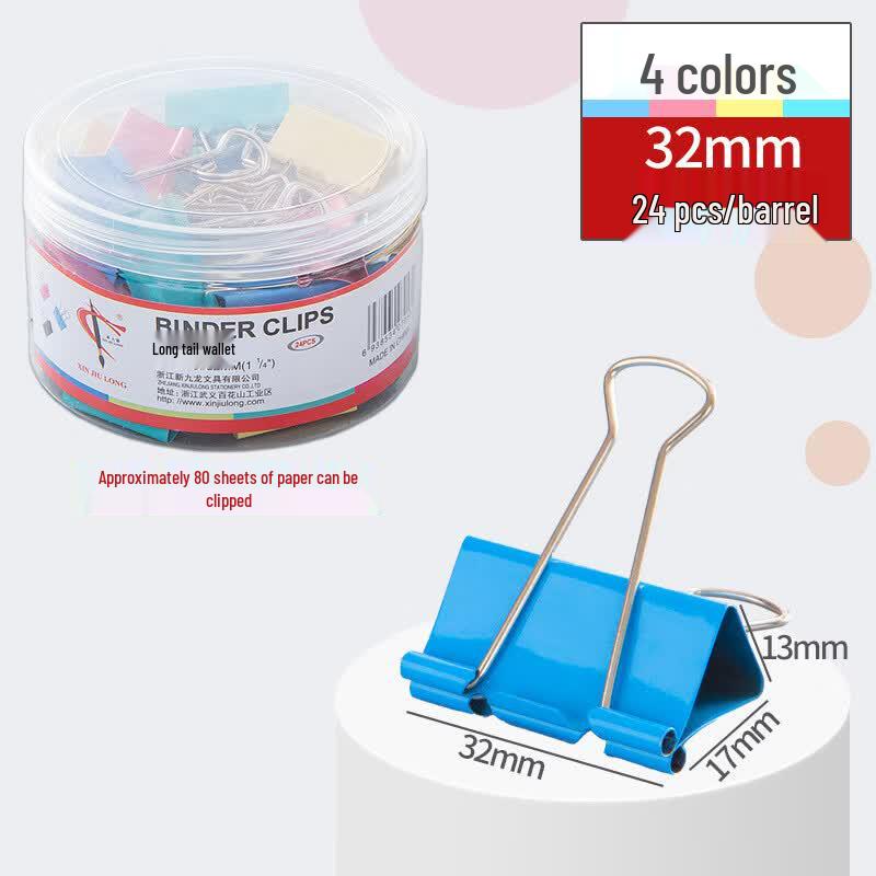 Colored Metal Binder Clips