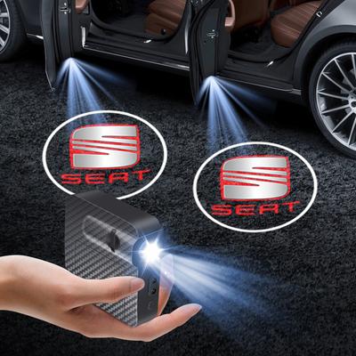 Auto-Emblem Kabellose Innenleuchte Auto-Tür Willkommenslicht LED-Projektor für Ibiza Leon Arona Ateca Tarraco Alhambra Cupra