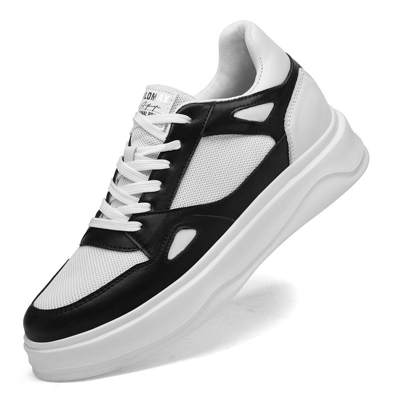 Men Elevator Shoes Oxford Sneakers Lift Insole 6CM Height Increase Summer Sports Plus Size 36-45