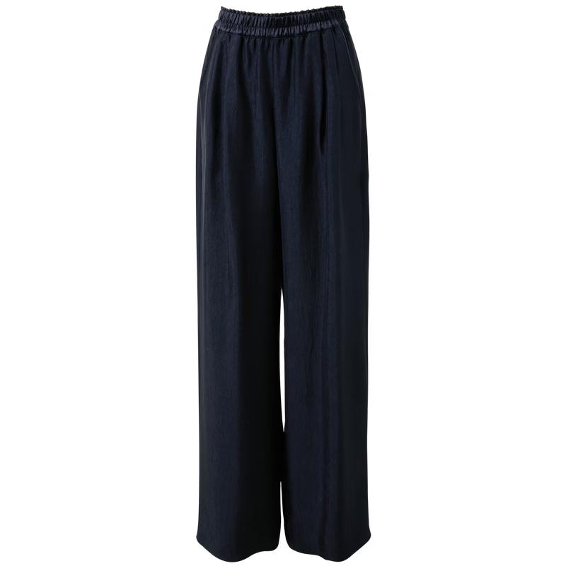 Sancai Women s 100% Acetate High-Waist Straight-Leg Trousers S