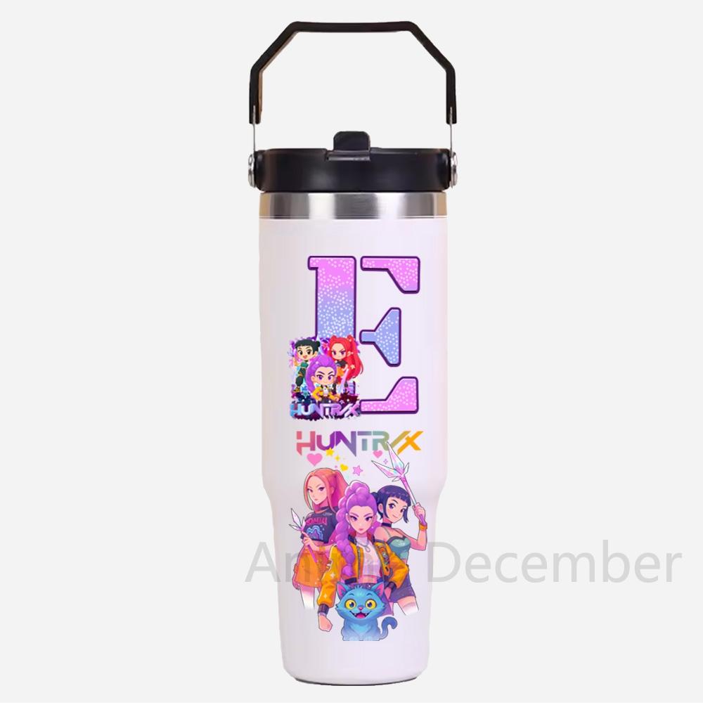 30Oz Anime K-Pop Stainless Steel Vacuum Cup Hot Cold 6-12 Hours Retention Eco Friendly Bpa Free Largeautomotive Holder Flask Kid Gift