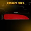 2PCS Rear Bumper Reflectors Red Left&Right For 2006-2018 Mazda 3/5/6 MA1184101
