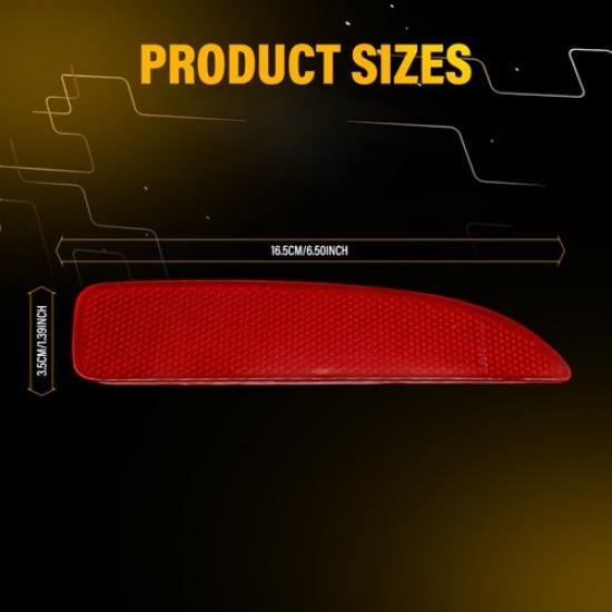 2PCS Rear Bumper Reflectors Red Left&Right For 2006-2018 Mazda 3/5/6 MA1184101