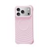 Compatible with Apple iPhone 17 Pro Max Magnetic Wave Pattern Silicone Phone Case with Camera Button Protection.