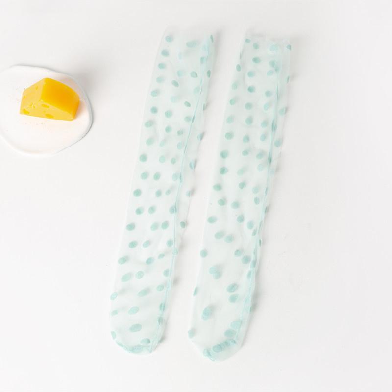 Calze di seta senza tallone genitore-figlio ins personalità a pois Sexy Pizzo Rete Calzini Trasparenti Elasticità Stretch Rete Filato Sottili Donne