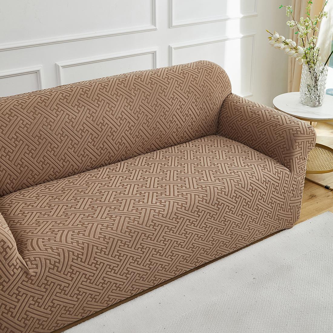 

1 шт. Жаккардовый чехол на диван, утолщенный, нескользящий, чехол для дивана, регулируемый протектор для дивана на четыре сезона для гостиной, домашний декор 1piece Single seat