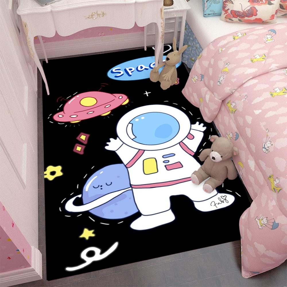 Cartoon Universe Starry Sky Carpet Bedside Mat for Children's Bedroom Children's Room Decoration Crawling Mat Rugs for Bedroom