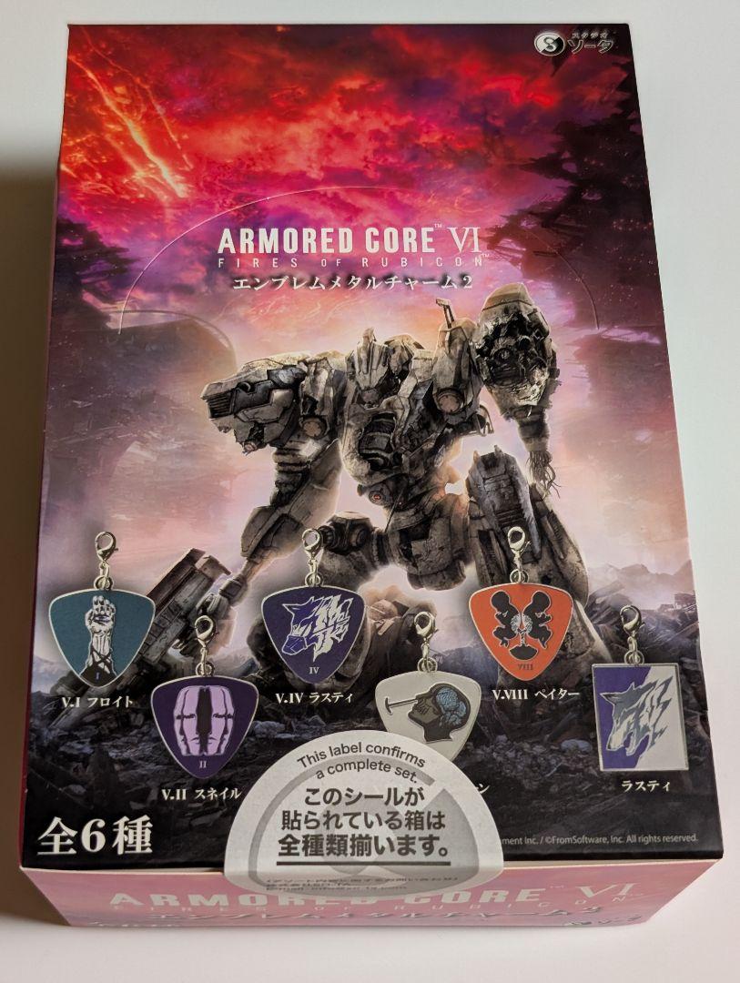 

[USED] Complete complete box set of all Armored Core 6 emblem metal charms with bonus items