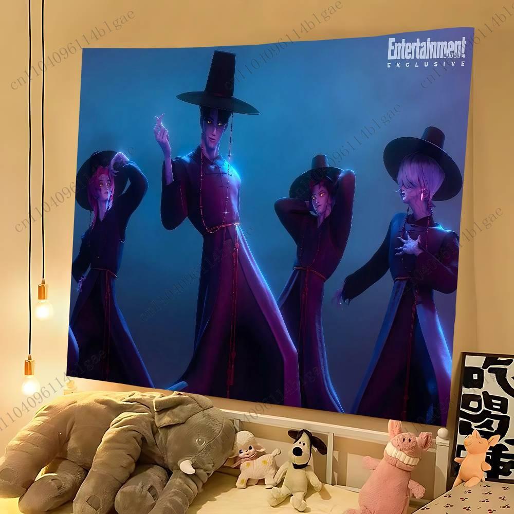 Kawaii Ästhetisches Raumdekor-Element Einzigartiges Cartoon-Foto-Hintergrundtuch Perfekt für Schlafzimmerdekoration Druck Wandteppich