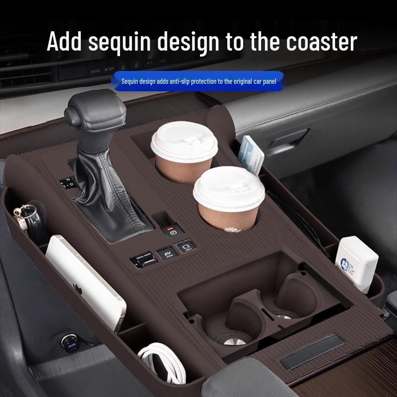 Non-Slip Silicone Mat for Toyota Sienna/Granvia Console & Cup Holders