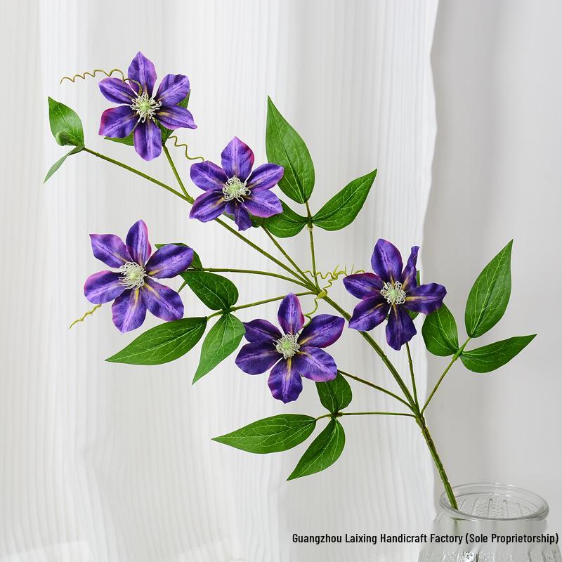 Artificial Clematis Wedding Arrangement for Home, Photography, Ornaments, and Courtyard Decor